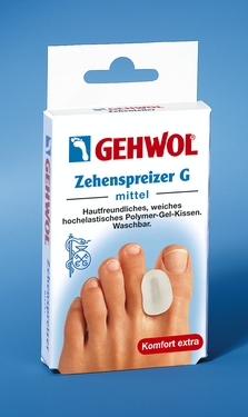 GEHWOL Zehenspreizer G, Polymer-Gel - Anschmiegsame und rutschsichere Erleichterung bei Hhneraugen zwischen den Zehen. 7,00EUR