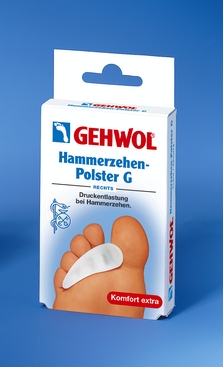 GEHWOL Hammerzehen-Polster G, Polymer-Gel - Besonders komfortables weiches Polymer-Gel-Polster mit breiter, elastischer Schlaufe fr sicheren Sitz 5,30EUR