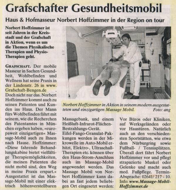 Grafschafter Gesundheitsmobil on tour